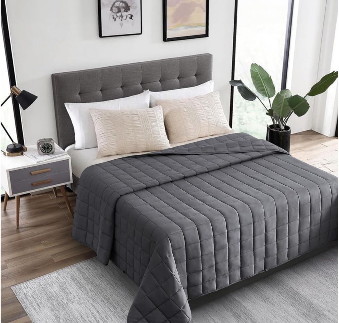 Katherine Williams Weighted Blanket New. Queen Sized 60” X 80” Grey