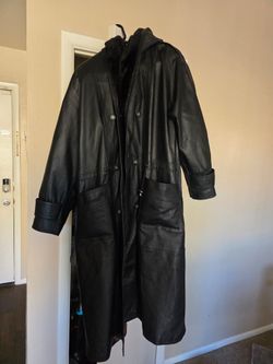 Donna Pelle genuine-leather black coat