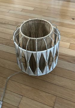Boho Woven Accent Table Lamp