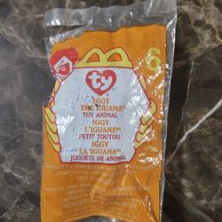 IGGY™ The IGUANA #6 Ty™ MINI BEANIE BABY McDonalds HAPPY MEAL TOY SEALED RETIRED
