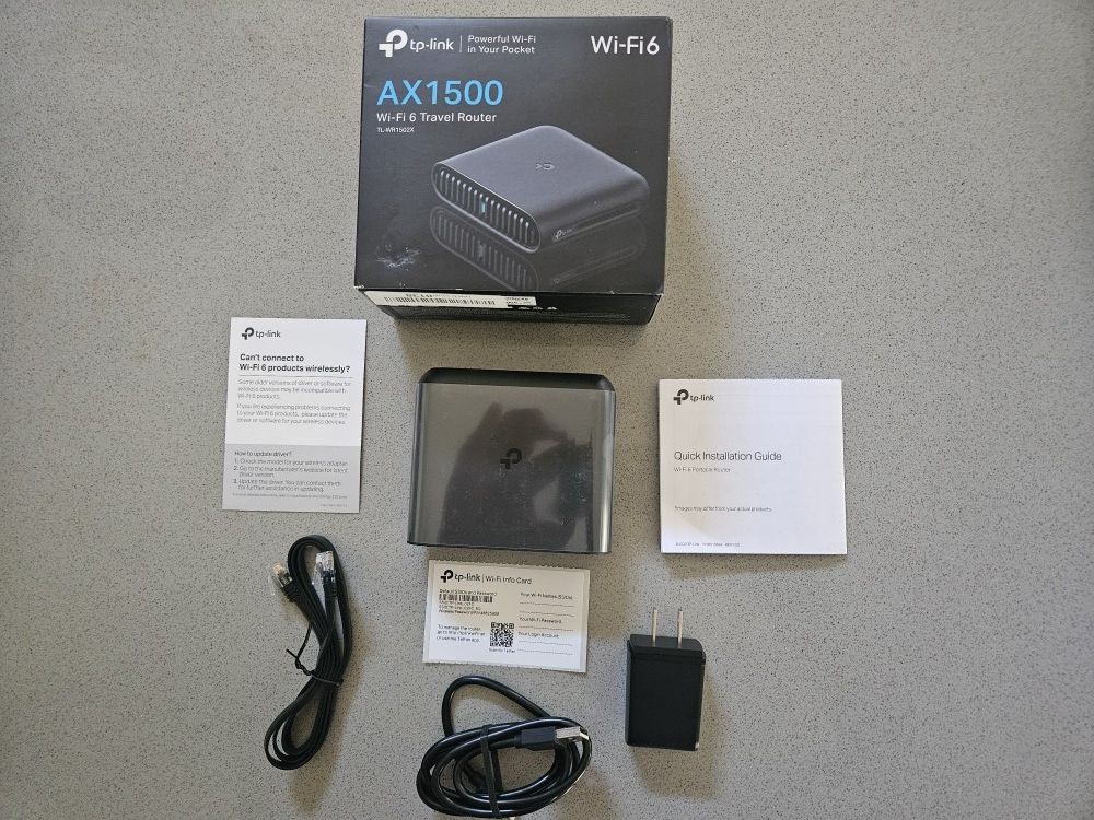 TP-Link Ultra-Portable WiFi 5 AX1500 Travel Router TL-WR1502X