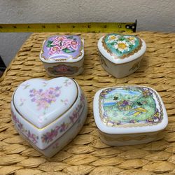 COFRES ANTIGUO DE PORCELANA FILETEADA DISEÑO CAJA DE MUSICA C/U