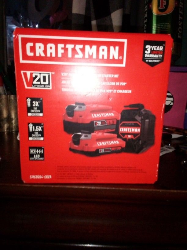 Craftsman Two Batteries And Charger