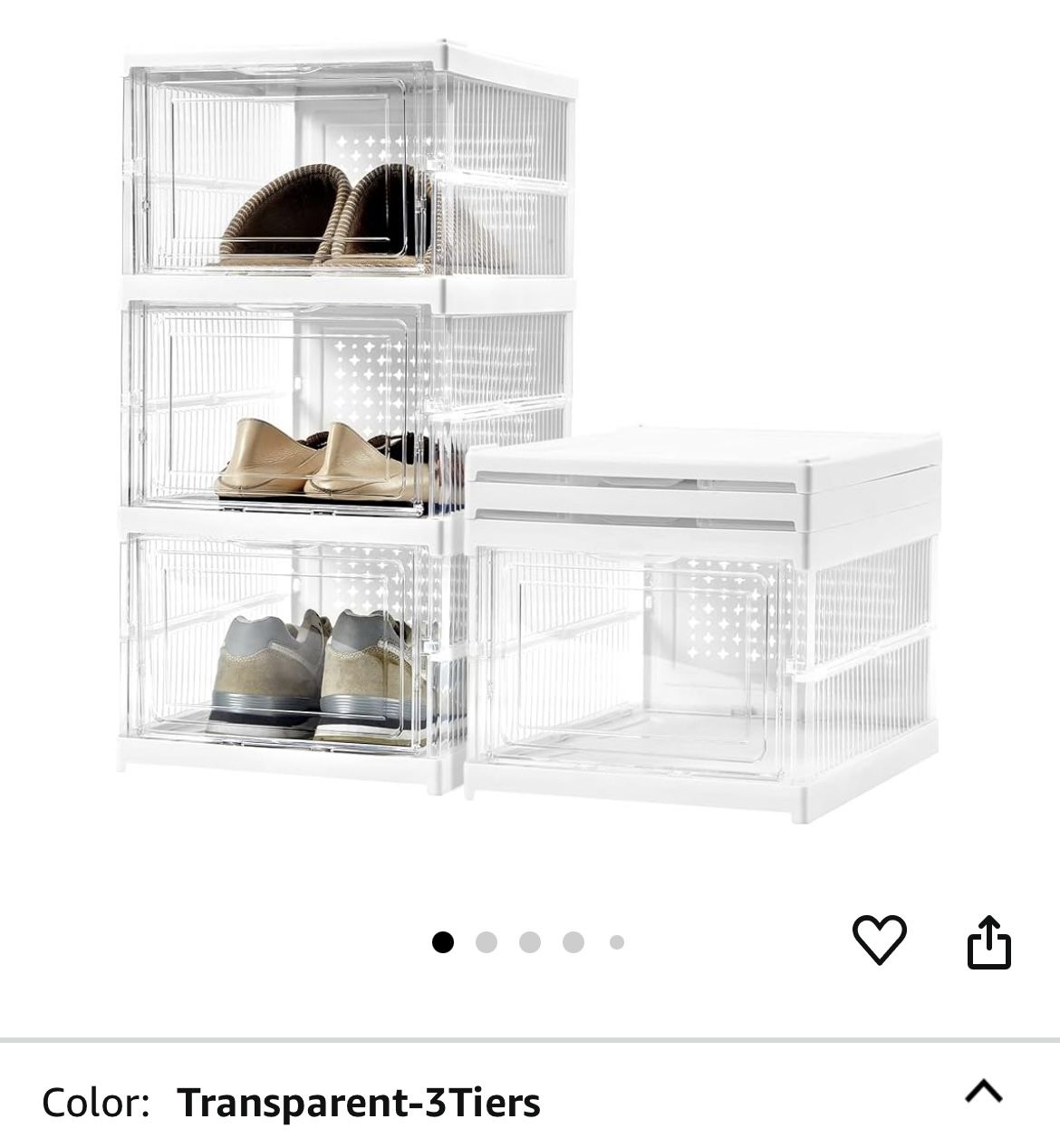 3-Layer Stackable Folding Shoe Storage Box