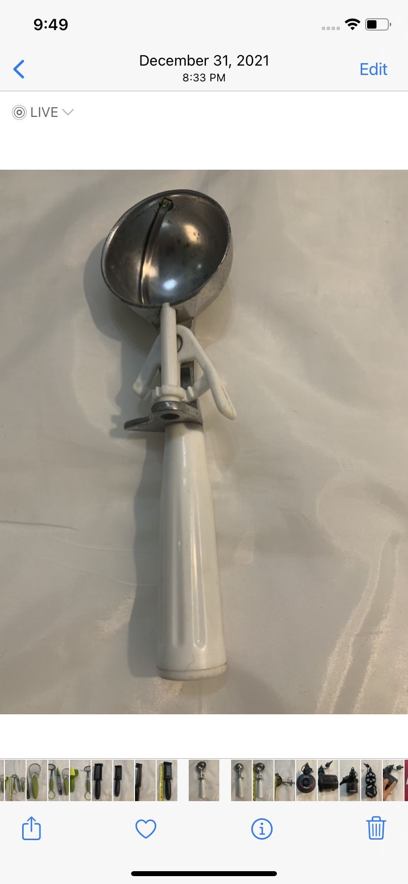 Vintage Syscoware Stainless Steel Ice Cream Scoop