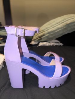 Lavender platform heels