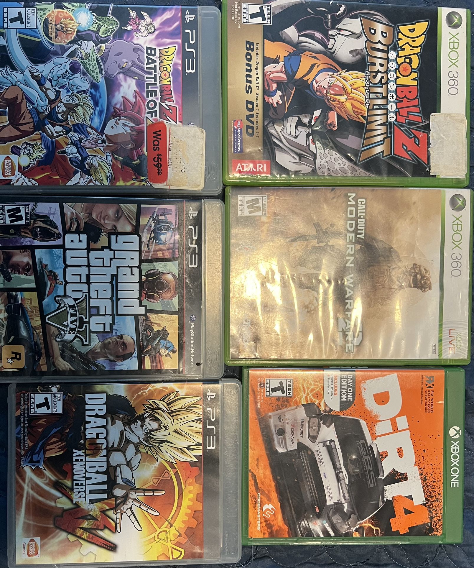 Games For Xbox And Ps3 $15 Each
