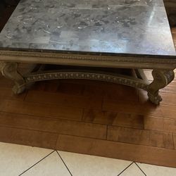 Table With Stone On The Top Made In USA