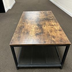 Large Coffee Table, Dark Brown, Wood, 3.5ft x 2ft x 1ft