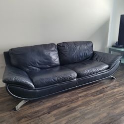 Black Leather Sofa