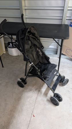 Baby Stroller with Storage Bag – Black & Gray