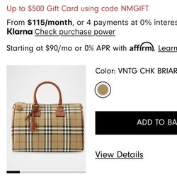 Burberry Bowling Bag 