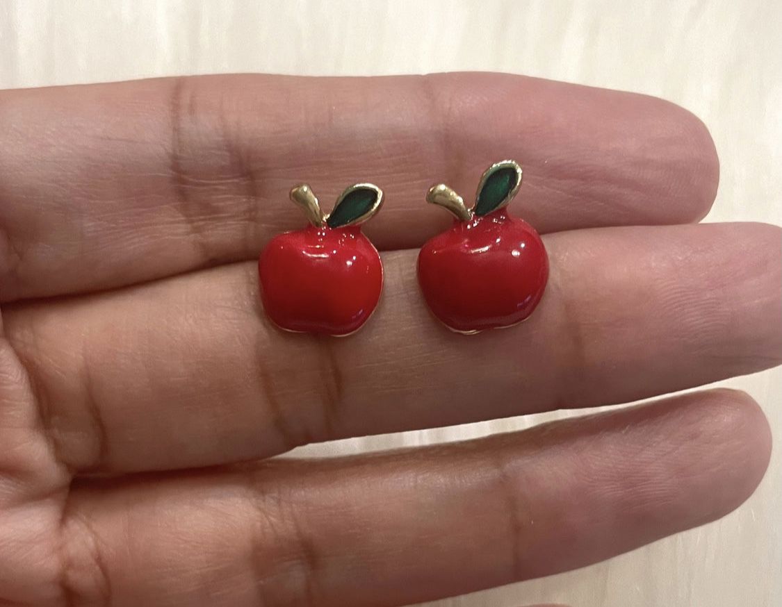 Brand New Apple Earrings Teacher Gift 