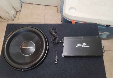 13” Rockford Fosgate Subwoofer WITH Stinger audio Base amp