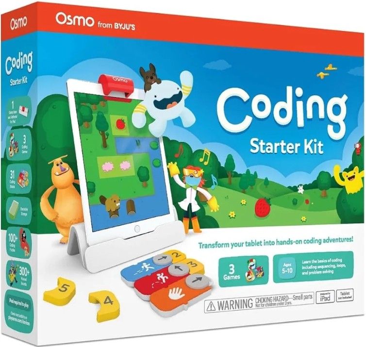 Osmo - Coding Starter Kit for iPhone & iPad-3 Educational Learning Games-Ages 5-10+ Learn to Code, Basics Puzzles-STEM Toy-Logic, Fundamentals