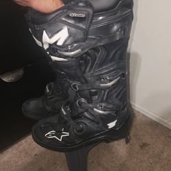 Alpinestars Tech 5 Motocross Boots Size 11 Black MX Dirt Bike Riding Boots