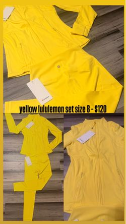 Size 8 ) yellow lululemon set