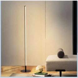 Led 18W Floor Lamp Colour Changing Control Tricolor 125Cm Tall Floor Light Minimalist Nordic Colour Changing Standing Light with Dimmable Remote Contr