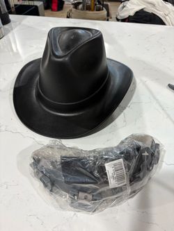 Black Hard Hat Cowboy Style Safety Helmet