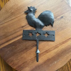 Rooster Hook - Kitchen, Bathroom, Entryway - Multiple Uses - Black Metal