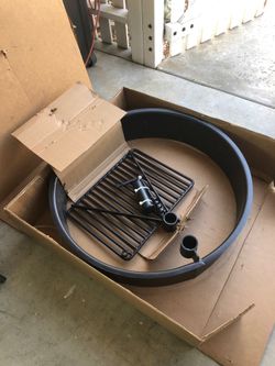 New Heavy Duty Pilot Stone Fire Ring 30” with Adjustable Cooking Grate