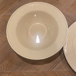 New Crate And Barrel Serving Bowl And Plate Set