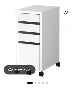 Drawer unit/drop file storage, white, 13 3/4x29 1/2 "
