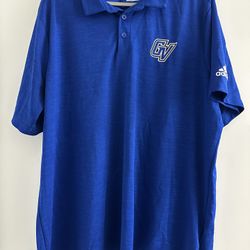 Adidas Grand Valley State Lakers Polo Shirt Blue Mens Size XXL