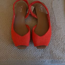 Orange Red Sandals