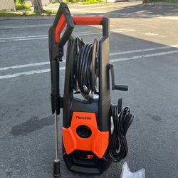 2100PSI Electric Pressure Washer- High Power Washer with Hose Reel,Soap Bottle for Car Washing, Fence Cleaning
