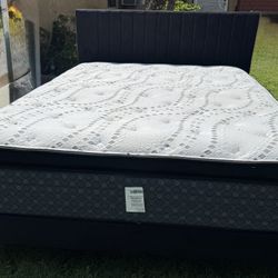 Beutiful Queen Bed With Good Mattress 