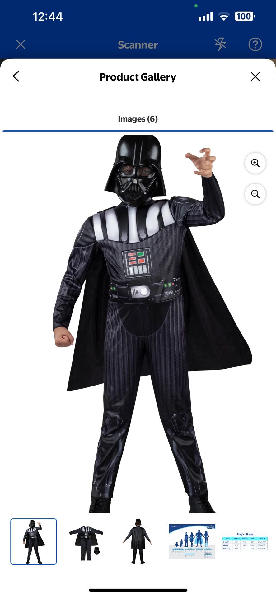 Star Wars Darth Vader Muscle Halloween Costume for Children, Youth Boys Size S (6/7), by Jazwares
