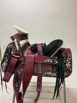 Montura charra de cuero lasser