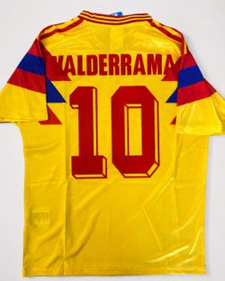 Valderrama Colombia Soccer Jersey Retro