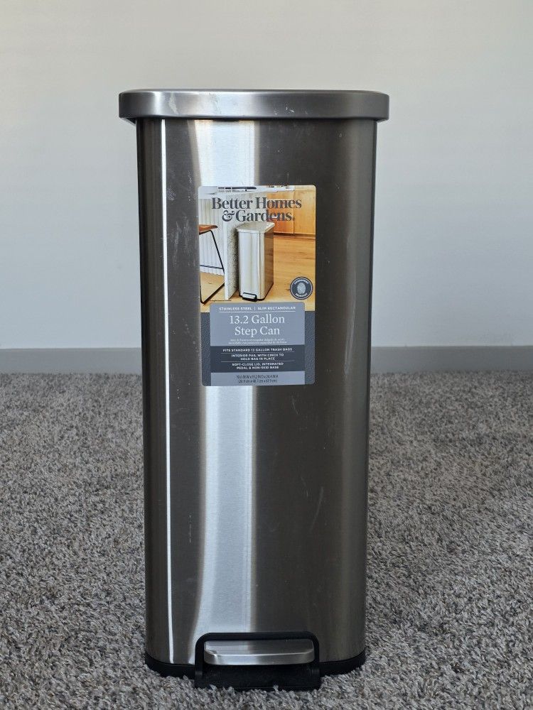 Walmart Stainless Steel 13 gallon Trash Can