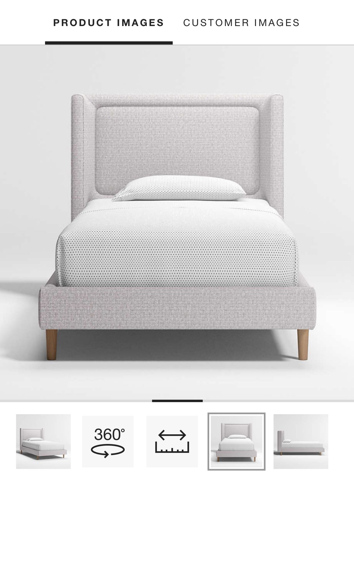 Crate And barrel twin bed Frame