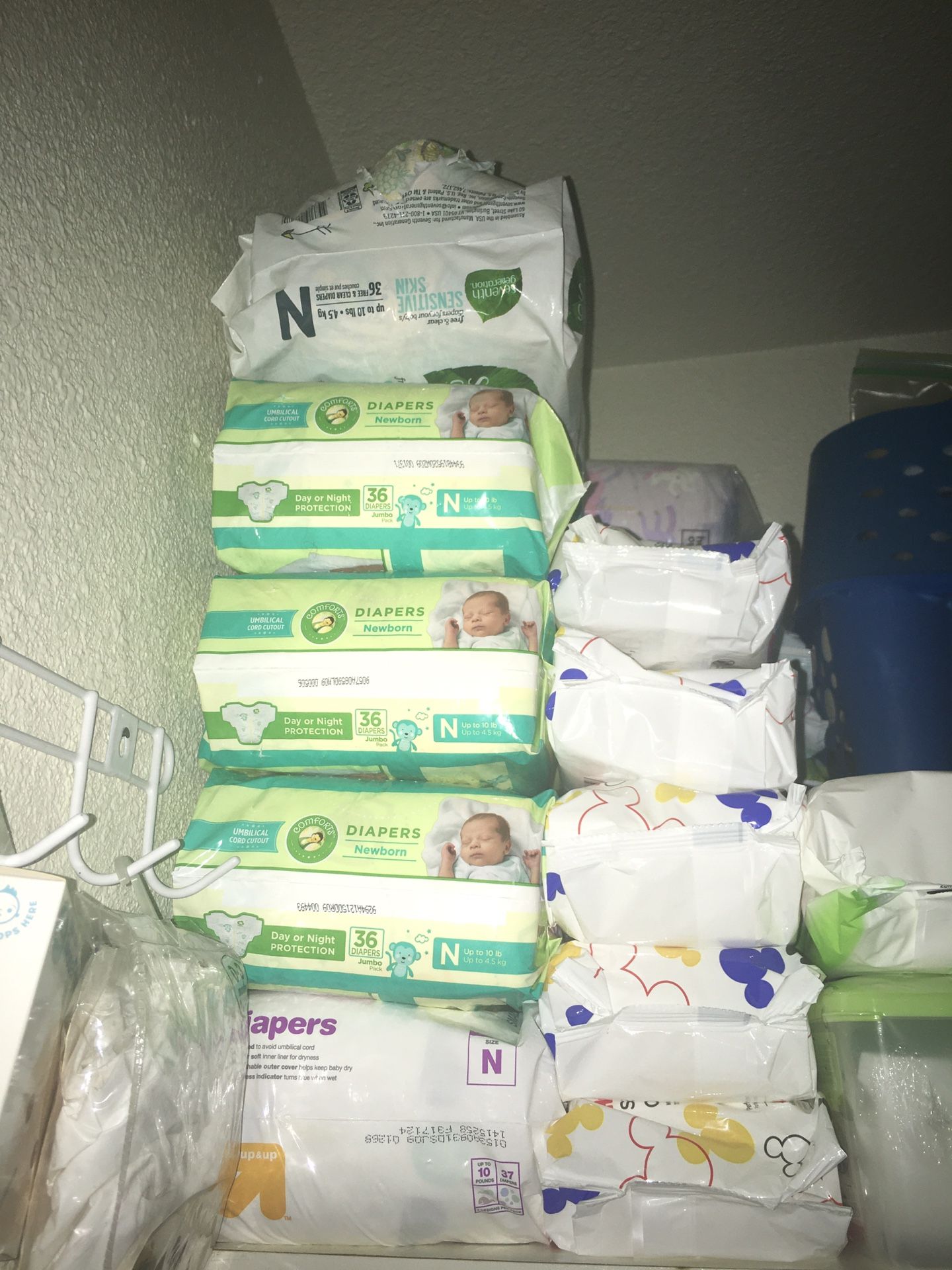 Newborn Diapers (Wipes Not Included)