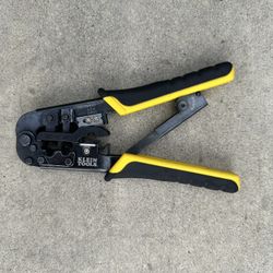 Klein Ratcheting Data Cable Crimper/Stripper/Cutter