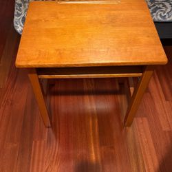 Antique school desk with chair