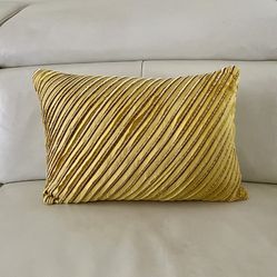 Yellow Textured Throw Pillow Pier one 13/18 inches 