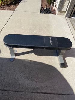 Power blocks folding flat bench