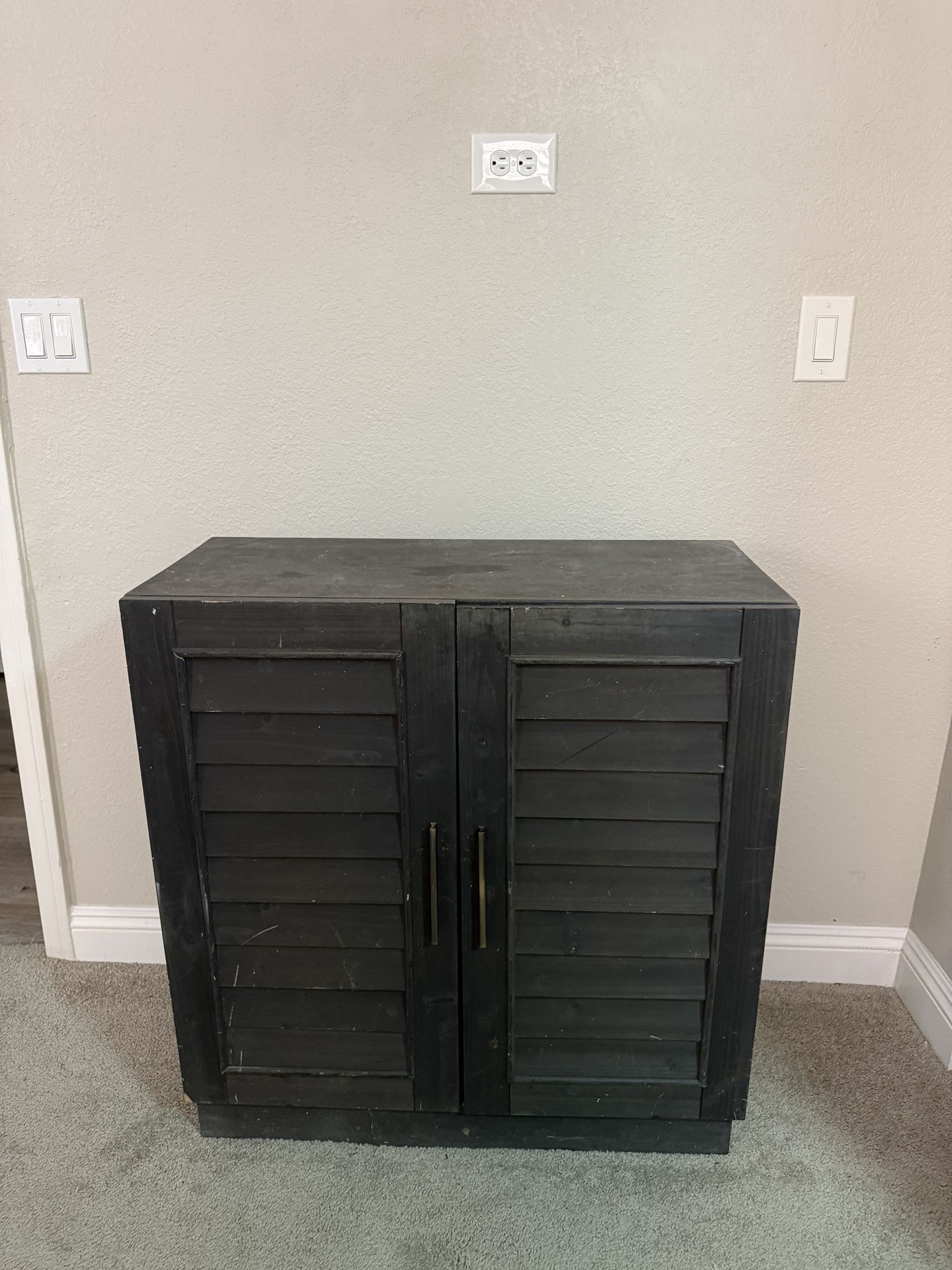Black Wood Storage Cabinet – $60 (Las Vegas)