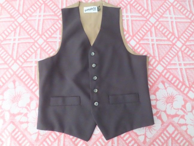 Vintage Levi’s Panatela Vest Mens Brown Waistcoat 5 Button no size (READ!!!)