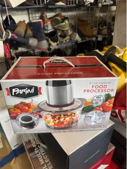 Parini Kitchen | Parini 8-Cup Food Processor. Chops Slice Shred And Purer. 4 Stainless Blades. | Color: Black/Silver