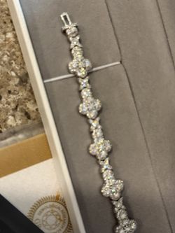 Custom Moissanite 925 Silver Bracelet