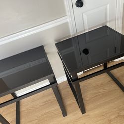 Two Black End Tables