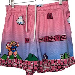 Princess Peach Flex Mesh Gym Shorts Unisex Size Small