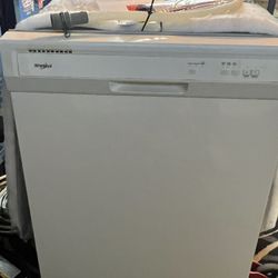 White Whirlpool Dishwasher 
