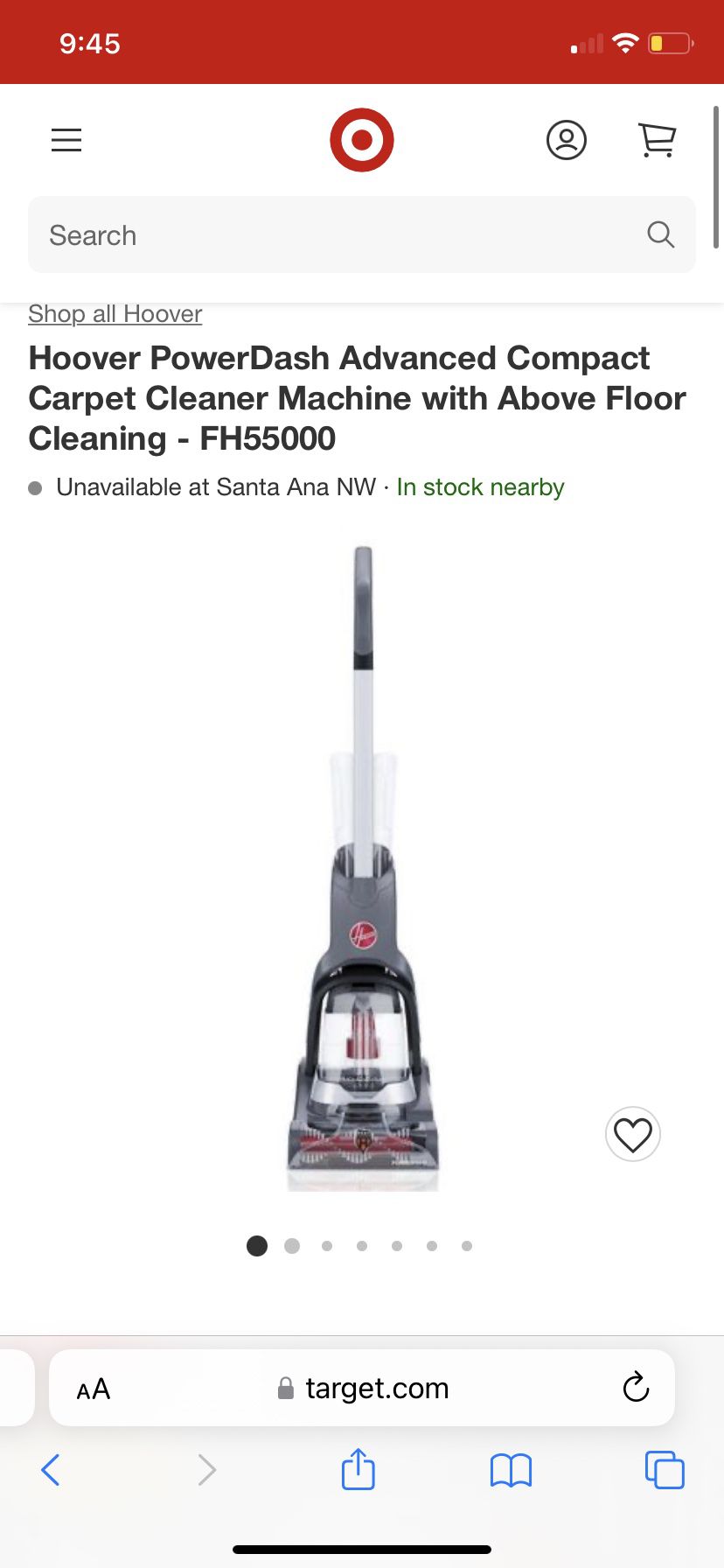 Hoover Powerdash Advanced Compact Carpet Cleaner Machine With Above Floor  Cleaning - Fh55000 : Target