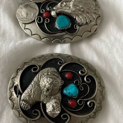 Vintage Western Style Belt Buckles 